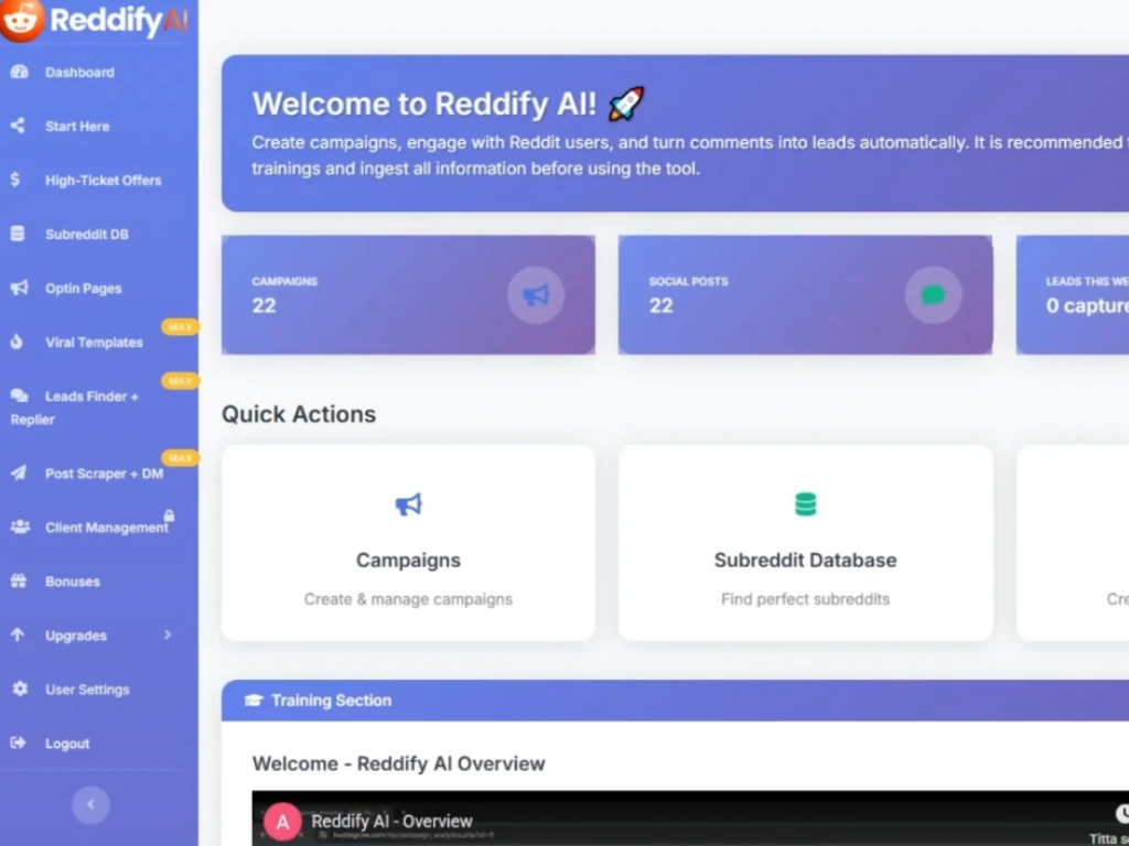 ReddifyAI AI-powered content creator interface drafting viral Reddit posts and comments.